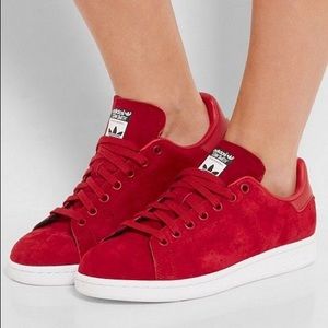 Adidas Original Stan Smith Red Suede X Rita Ora